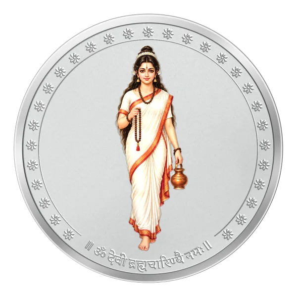 Devi Brahmacharini 999 fine silver coin