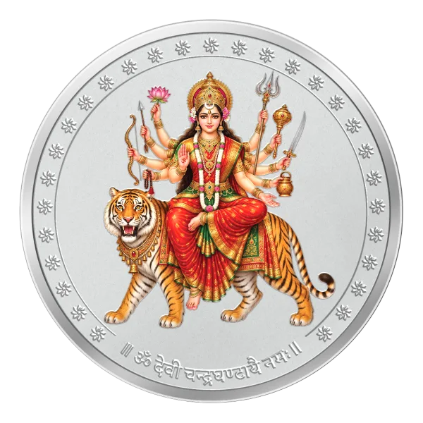 Devi Chandraghanta 999 fine silver coin