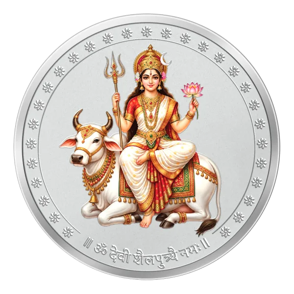 Devi Shailaputri 999 fine silver coin