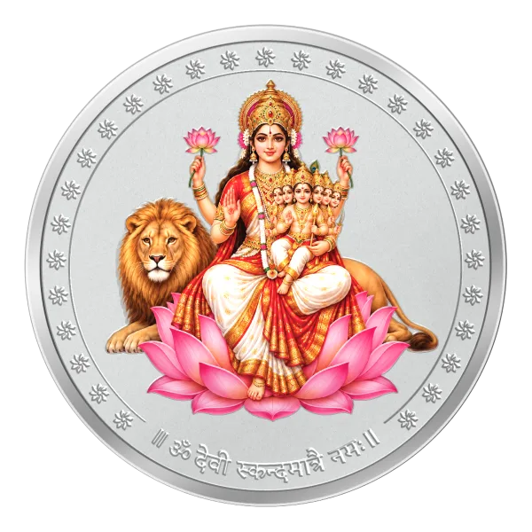 Devi Skandamata 999 fine silver coin
